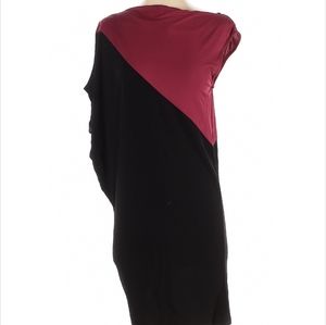 Bebe Colorblock Draped Mini Dress